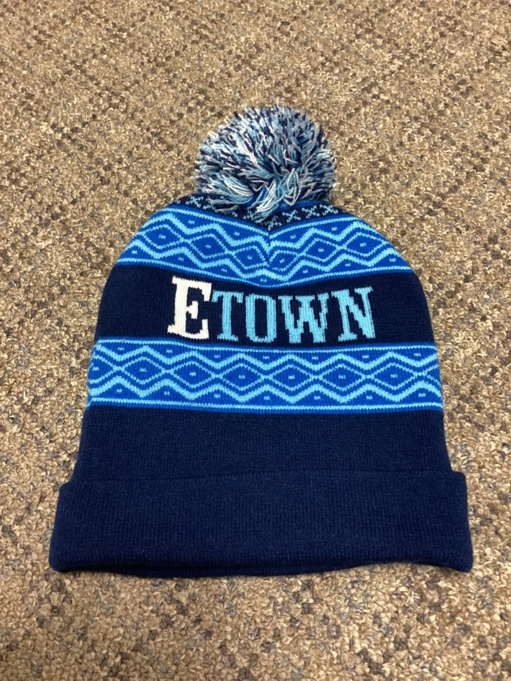 Blue Jays ETOWN Navy Light Blue Knit Pom Beanie Hat NWOT Size OSFM